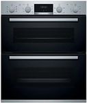 Bosch Home & Kitchen Appliances Bosch Series 4 NBS533BS0B Built-Under Oven with Pop out controls, EcoClean Direct coating, 2 universal slim pans, Integrated, Stainless Steel