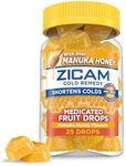 Zicam Cold Remedy Zinc Medicated Fruit Drops, Manuka Honey Flavor, Homeopathic, Cold Shortening Medicine, Shortens Cold Duration, 25 Count