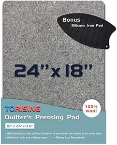 18" x 24" Wool Ironing Quilter's Pressing Pad Mat- 100% Wool for Professional Ironing Portable Quilting Heat Press Pad for Traveling, Camping, College Top Craft, Sewing, Embroidery Iron Pad