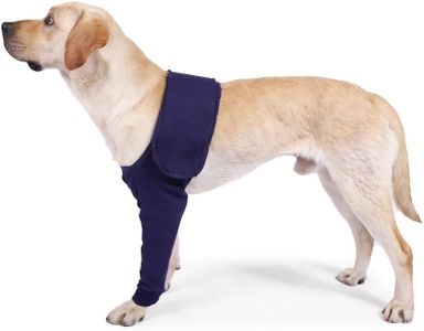 Dog postoperative outdoor leg anti licking sleeve postoperative recovery dog leg sleeve protective sleeve (L, Cowboy Blue)