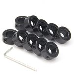 Zeberoxyz 10PCS/Pack Black 8mm Shaft Lock Collar T8 Lead Screw Lock Ring Stainless Steel Material Isolation for 3D Printer Accessories (8mm-Black)