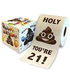 Printed TP Holy You're 21 Birthday Toilet Paper Gag Gift - 21st Bday Party Funny Birthday Gift Joke Toilet Paper Prank, Novelty Unique Birthday Presents for Men, Women, Family, Friends - 500 Sheets