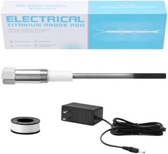 Powered Anode Rod for Hot Water Heater, Electric Titanium Anode Rod Replacement for 10–120 Gallon Tanks (90-120 Gallon Tank)