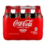 Diet Coke Coca-Cola Coke Classic, 300mL Mini Bottles, Pack of 8