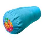 The Yogis Iyengar Yoga Bolster (Filled With Cotton) Removable/Washable Cotton Cover Reduced Stress on Spine, Neck Pain Relief (colour - Sky Blue)