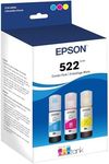 EPSON 522 EcoTank Ink Ultra-high Capacity Bottle Color Combo Pack (T522520-S) Works with EcoTank ET-2720, ET-2800, ET-2803, ET-2840, ET-4700, ET-4800, ET-4810