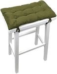 Saddle Seat Bar Stool Cushion - Latex Foam Fill, Reversible, Machine Washable - for Gaucho - Satori - Saddle Stools (Microsuede Laurel Green, Saddle Stool)