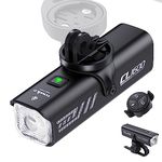 TOWILD CL1600 Bike Lights for Night Riding,1600 Lumen Bike Light,Compatible with Garmin/Gopro Mount,5000mAh Rechargeable Battery,Bike Front Light for Cyclists