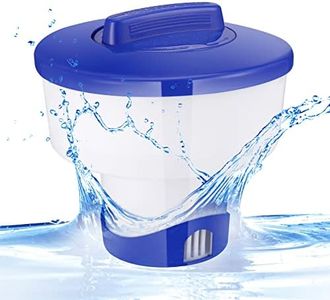 Zocipro Dispenser Chimico di Cloro Galleggiante per Piscina, Dosatore di Colore Blu e Bianco, Erogatore per Parco Acquatico, Spa
