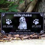 Dog headstones Personalized Pet Memorial Stones, Black Granite Memorial Garden Stone Engraved with Photo, Gifts for Someone Who Lost a Loved One, or Pet, Dog, Cat (pet Memorial Stones)