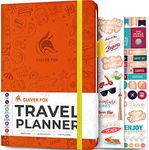 Clever Fox Travel Journal – Vacation & Road Trip Itinerary Planner Organizer & Traveling Memory Diary – A5 Traveler Adventure Notebook (Orange)