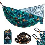 NATUREFUN Ultra-Light Travel Camping Hammock | 300kg Load Capacity,Breathable,Quick-drying Portable Hammock(275 x140cm) | 2 x Premium Carabiners,2 x Nylon Slings Included | Outdoor Indoor Garden