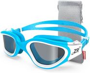 ZIONOR Swim Goggles, G1 Polarized Swimming Goggles UV Protection Anti-fog Adjustable Strap for Adult Men Women (Polarized Light Smoke Lens)