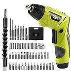 DEWINNER Electric Cordless Screwdriver, Drill Driver Set, USB 3.6V 6N·m Max Torque with 1300 mAh Battery & 45 Piece Screwdriver and Wood Bit Assortment