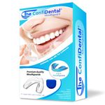 The ConfiDental - Pack of 4 Moldable Mouth Guard for Teeth Grinding Clenching Bruxism, Sport Athletic, Whitening Tray, Including 2 Regular and 2 Heavy Duty Guard (2 (LLL) Regular 2 (II) Heavy Duty)