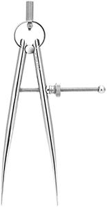 WUTA Spring Wing Divider 304 Stainless Steel Precision Scriber Caliper Tool Metal Dividers Adjustable Spacing Compass High Polished Round Leg for Drawing Circles, Leather Craft, Jewelry (Large