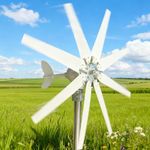 Wind Turbine Generator Kit 4000W 12V 24V 48V 220V with 8 Blade,with MPPT Controller,Wind Power Generator for Marine,RV, Home,Windmill Generator Suit for Hybrid Solar Wind 12V