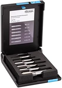 VÖLKEL Tap and Die Tool Set for Grease Nipples, 6-Piece Set in Plastic Box, Professional Tap for Grease Nipple Thread, Metric ISO Thread and Pipe Thread G (BSP)
