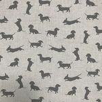 Discover Lifestyle & Fashion Fabrics Sausage Dog Grey Design Cotton Rich Linen Look Fabric For Curtains Blinds Craft Quilting Patchwork & Upholstery 55" 140cm Wide – Sold by the Metre