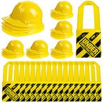 48 Piece Construction Birthday Party Supplies Favor Including 24 Construction Party Hat 24 Mini Construction Zone Tote Bags, Construction Yellow Hat Kids Hard Hat Under Construction for Boy Girl