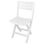 IPAE-Progarden Komodo Indonesian Effect Folding Chair, White, 44 x 41 x 78 cm