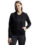 Jockey Women's Cotton Zipper Hoodie (AW30_Black_XXL_Black_2XL)