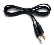 MainCore 1m Long Black Audio AUX Cable 3.5mm to 3.5mm for Mobile Phones, Computers, Laptops, Mp3 Players, Portable Speakers, Headphones, HIFI