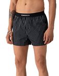 DAMENSCH Men's Cotton Boxers (Pack of 1) (Dam-STP-SBX-NTB-M_Nether Black_M)