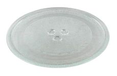 Spares Plus Microwave Turntable Glass Plate with 3 Fixers (245mm), Clear, Scratch Resistant