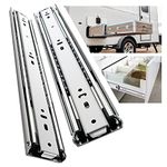 SHUHANG Heavy Duty Drawer Runners 68 kg Load Capacity Drawer Slides Full Extension with Ball Bearing Slides 300 350 400 450 500 550 600 650 700 750 800 850 900 950 1000 mm, Side Mount 1 Pair