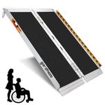 Wheelchair Ramps 4FT, gardhom 800Lbs Aluminum Portable Folding Handicap Ramp Wheel Chair Ramp for Home Entrance Threshold Doorways Stairs Curbs Scooter