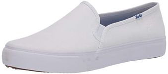 Keds Women's Double Decker Canvas Sneaker, White, 9 M US