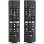 Universal Remote Control for LG TV Remote,Compatible with All Models for LG Brand, with Netflix Prime Video Shortcut Buttons【Pack of 2】