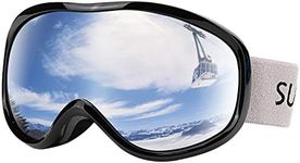 Supertrip Snow Ski Goggles Anti-Fog 100% UV Protection Snowboard Goggles Double Lens Over The Glasses Skiing for Men Women Youth(Black)