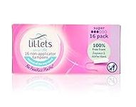 Lil-Lets Smartfit 16 Non-Applicator Tampons Super,16 Count (Pack of 1)