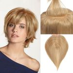 MORICHY Hair Toppers for Thinning Hair Women Real Hair Extensions Blonde Hair Color Hair Topper for Women with Thinning Hair Loss Cover Gray Hair