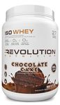 Revolution Nutrition, Iso Whey, Protein Powder, 100% Isolate, Premium Formula, Gluten Free, Low Carb, Promoting Lean Muscle Growth in Men & Women, 28g Of Protein Per Scoop, 908g, 27 Servings (Chocolate Cake, 2 Pound)