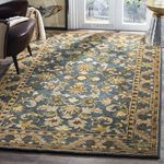 zia carpets Bhadohi Collection Area Rug Medallion Wool,Home/Living Room/Bedroom Carpet Size 9 X 12 Feet