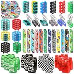 12 Sets of Video Game Party Favors, 110 Pcs Gaming Birthday Goodie Bags Including Game Keychain, Gift Bags, Slap Bracelet, Game Ring, Stickers, Hand Strap for Gaming Kids