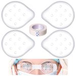 Spnico 5 Pieces Plastic Holes Eye Shields Plastic Transparent Eye Coverings Ventilated Eye Shield with Gentle Paper Tape Breathable Eye Protections Care Supplies for Adults to Prevent Sand Gravel