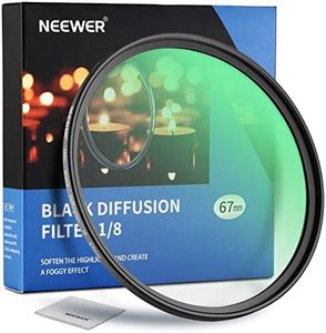 NEEWER 67mm Black Diffusion 1/8 Filter Mist Dreamy Cinematic Effect Filter Ultra Slim Water Repellent Scratch Resistant HD Optical Glass, 30 Layers Nano Coatings for Video/Vlog/Portrait Photography