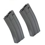 Airsoft Spare Parts E&C 2pcs 300rd Hi-Cap Mag Magazine for M4 M16 Series AEG Black