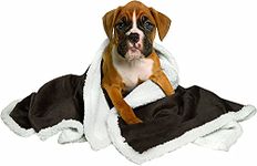 Petslover Blanket for Dogs Cats, Warm Flannel Plush Pet Bed Blanket Reversible Black (Large)