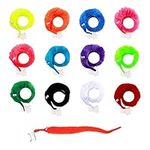 DFsucces Magic Worm Toys, 12 Pcs Magic Worms,Colour Invisible Twisty Caterpillar,Worms on Strings Wiggly Worm Toy,Colour Invisible Twisty Caterpillar,for Kids Trick Carnival Party and Cat