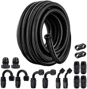EVIL ENERGY 12AN Fuel Line Kit, 12AN Hose Kit 16FT Nylon Braided Fuel Line Hose Fitting Kit CPE Fuel Hose