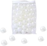 GUESVOT Ball Pit Balls for Kids, Plastic Refill 2.2 Inch Balls, 100 Pack, Bright Colors, Phthalate and BPA Free, Includes a Reusable Storage Bag with Zipper Christmas Decoration Xmas Gift (Pear White)