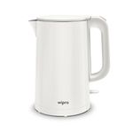 wipro Elato Bk210 Cool Touch Premium Kettle|1.5 Liters|Ss304-Rustproof|Superior Controller|Triple Layer Protection|Auto Shutoff|2 Years Warranty|White|1000 Watts