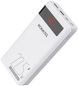 ROMOSS Sense8PF QC 22.5W 30000mAh Power Bank with 20W Type C PD Fast Charge, Portable USB C Battery Pack Charger with LED Display & 3 Outputs & 3 Inputs Compatible with iPhone, Samsung, iPad and More