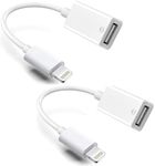 Lightning to USB Camera Adapter, Apple MFi Certified USB 3.0 OTG Cable for iPhone 14 13 12 11 XS XR X SE 8 7 6 5 iPad to Connect Card Reader, Keyboard, Mouse, Piano, USB Flash Drive