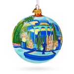 Jardin Majorelle, Marrakesh, Morocco Glass Ball Christmas Ornament 4 Inches